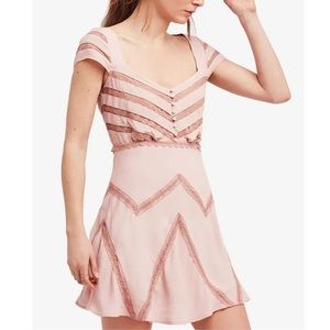 Free People Elle Lace Cap Sleeve Dress